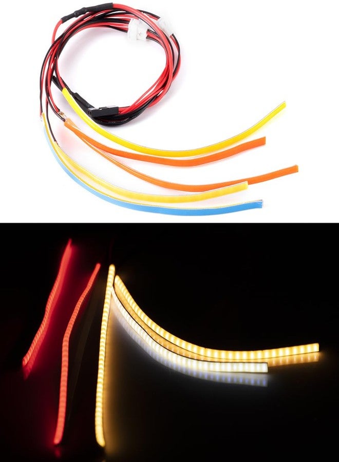 مجموعة شرائط إضاءة LED من مورلوردي للسيارات التي تعمل بالتحكم عن بعد - مجموعة مصابيح أمامية وخلفية ومصابيح هيكل لشاحنة TRX Slash 4WD قصيرة المسار بمقياس 1/16، قطع غيار مُحسّنة - Image 4